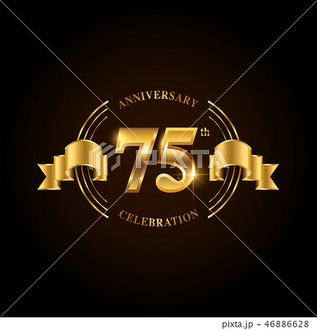 75 years anniversary celebration logotype.  46886628