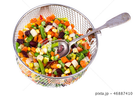 Mix of vegetables with red beans frozen 46887410