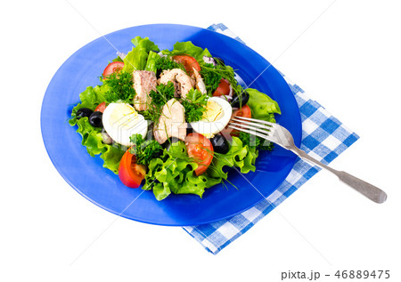 Vegetable salad with canned fish 46889475