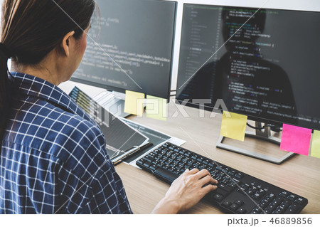Professional programmer working at developing programming and we 46889856