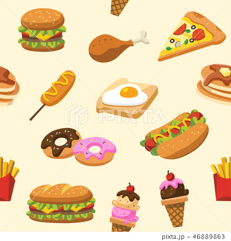 Pattern of traditional food. Let's eat. 46889863