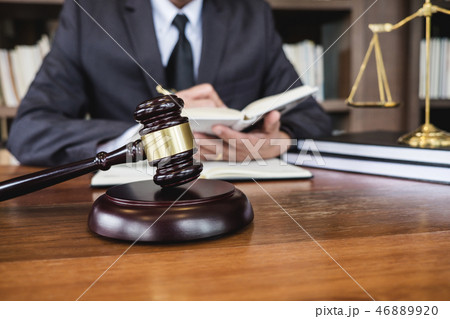 Legal law, advice and justice concept, Judge gavel with Justice 46889920