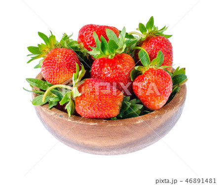 Fresh ripe strawberry in bowl Fresh ripe strawberry in bowl 46891481
