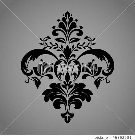 Damask graphic ornament. Floral design element. Damask graphic ornament. Floral design element. 46892281