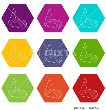 Penknife icons set 9 vector Penknife icons set 9 vector 46896760