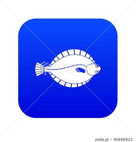 Flounder icon digital blue Flounder icon digital blue 46896823