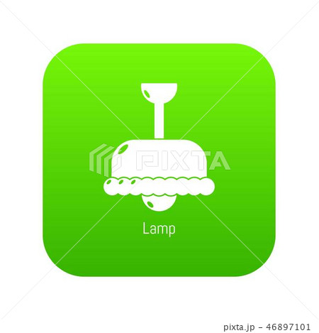 Chandelier icon green vector Chandelier icon green vector 46897101