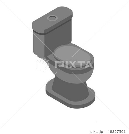 Black toilet icon, isometric style 46897501