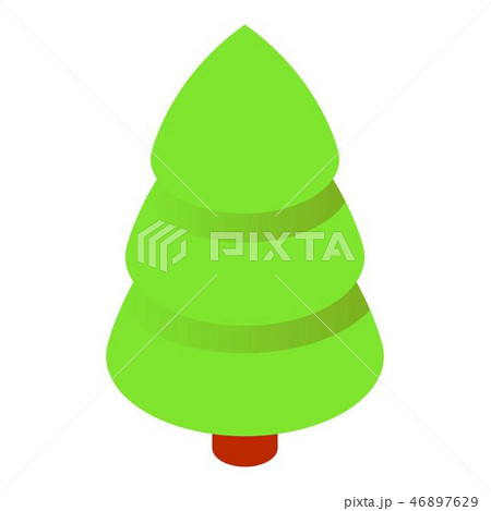 Fir tree icon, isometric style 46897629