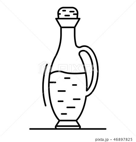 Balsamic vinegar bottle icon, outline style 46897825