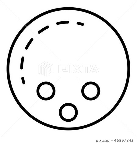 Bowling ball icon, outline style Bowling ball icon, outline style 46897842