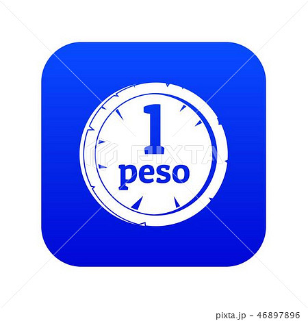 Peso icon digital blue 46897896