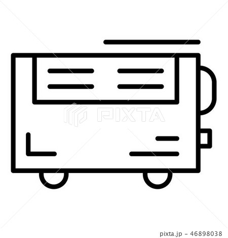 Home heater icon, outline style 46898038