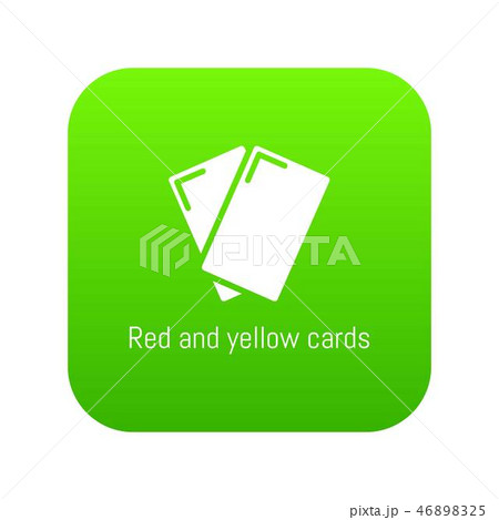 Red yellow card icon green vector Red yellow card icon green vector 46898325