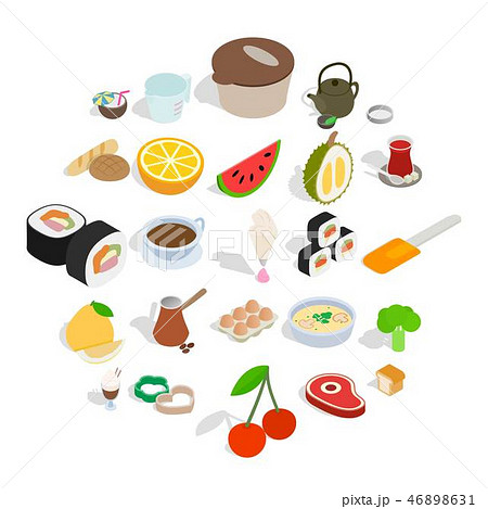 Regale icons set, isometric style 46898631