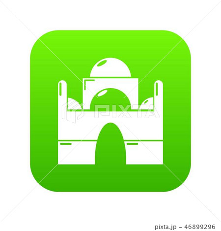 Mosque icon green vector Mosque icon green vector 46899296