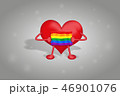 Heart holds the flag of the LGBT in the colors 46901076