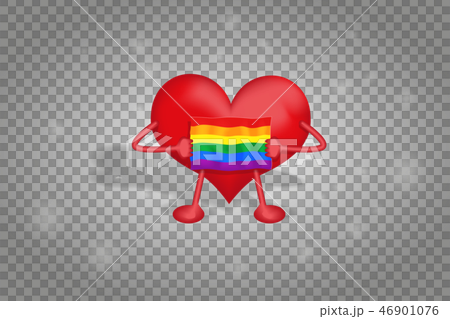 Heart holds the flag of the LGBT in the colors Heart holds the flag of the LGBT in the colors 46901076