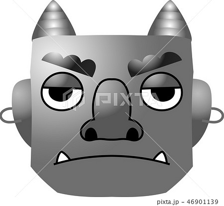 鬼 節分 お面 豆まき かわいい グラデーション イラストのイラスト素材 46901139 Pixta