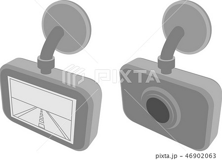 ドライブレコーダー線なしのイラスト素材