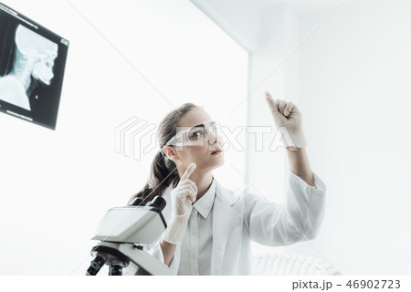 Scientist research laboratory in secure glasses Scientist research laboratory in secure glasses 46902723
