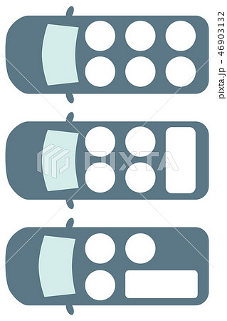 乗用車 座席表のイラスト素材