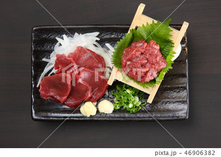 馬刺しと馬肉ユッケ 46906382