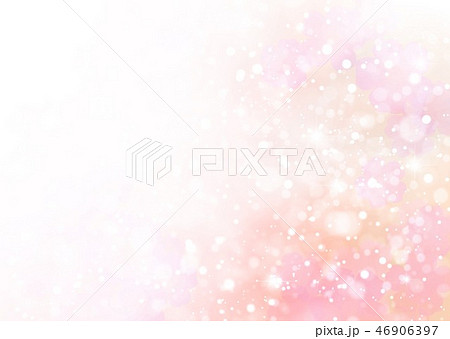 ピンク花柄背景中窓のイラスト素材