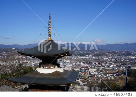 津山市にあるあじさい寺として有名な天台宗「長法寺」：多宝塔 46907403