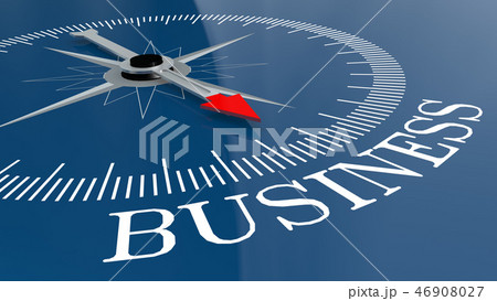 Blue compass with business word 46908027