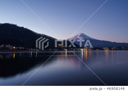 河口湖と富士山 河口湖と富士山 46908146
