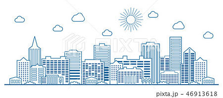 Line Art  Modern Big City Background  46913618