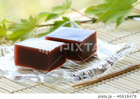 水ようかん　もみじ背景 46916479