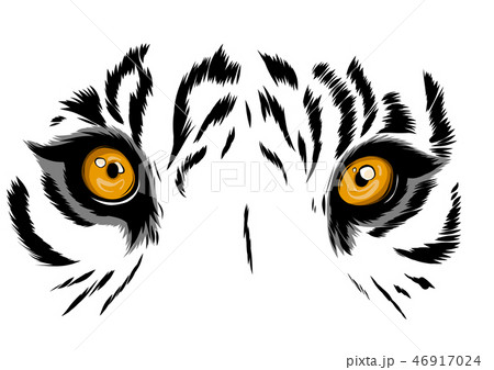 Vector Illustration Tiger Eyes Mascot Graphic のイラスト素材