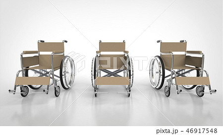 車椅子 複数 正面のイラスト素材