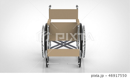 車椅子 正面のイラスト素材