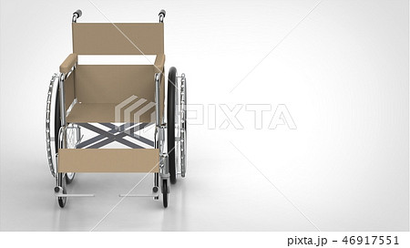 車椅子 正面 左のイラスト素材