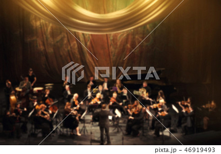 Artists symphony orchestra. abstract blurred image 46919493