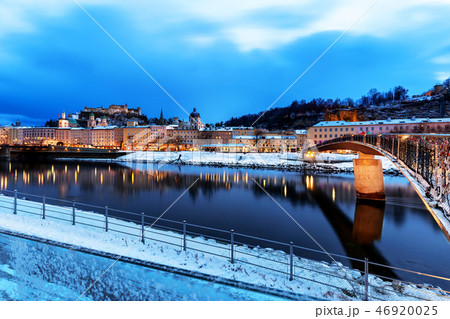 Beautiful view of the historic city of Salzburg. 46920025