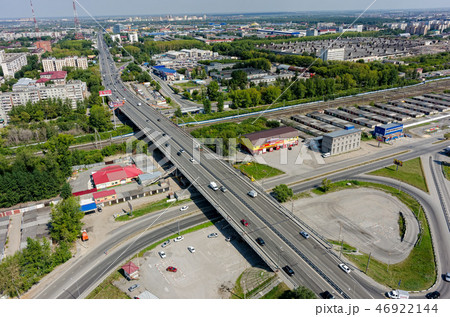 Aerial view on Permyakova street. Tyumen. Russia 46922144