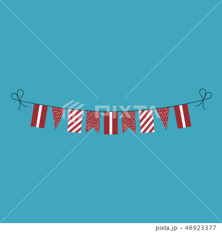 Decorations bunting flags for Latvia national day Decorations bunting flags for Latvia national day 46923377