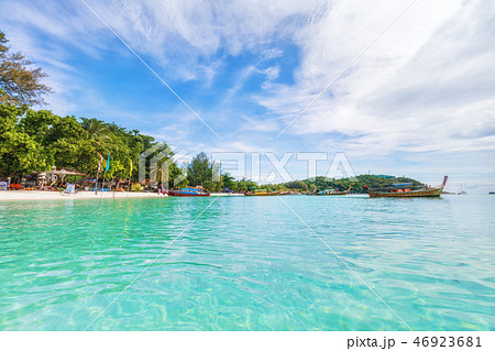 Panorama of asian paradise beach in Thailand Panorama of asian paradise beach in Thailand 46923681