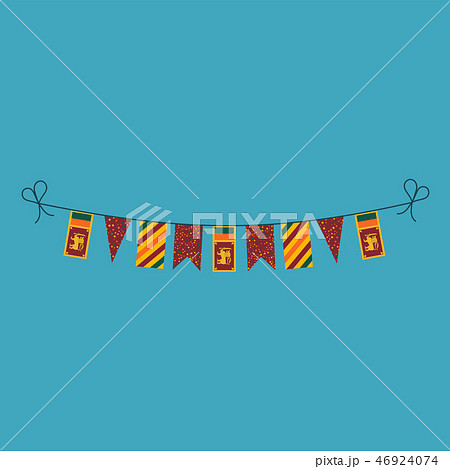 Decorations bunting flags Sri Lanka national day 46924074