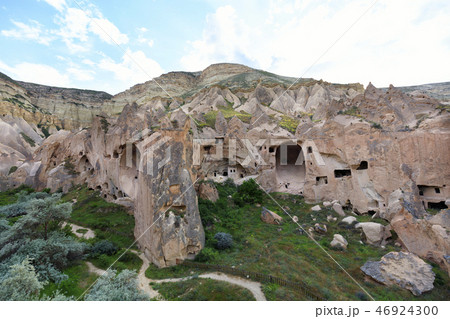 Antique city and residential caves in the valley 46924300