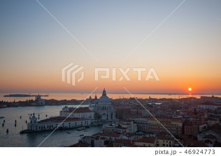 Aerial view of Venice at dawn, Italy 46924773