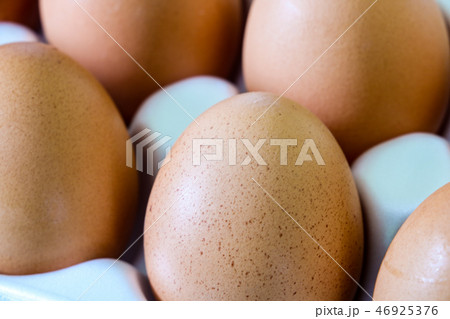 Yellow chicken eggs in a carton with empty space, background. Yellow chicken eggs in a carton with empty space, background. 46925376