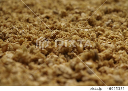 Organic homemade Granola Cereal with oats and almond. Texture oatmeal granola or muesli as Organic homemade Granola Cereal with oats and almond. Texture oatmeal granola or muesli as 46925383