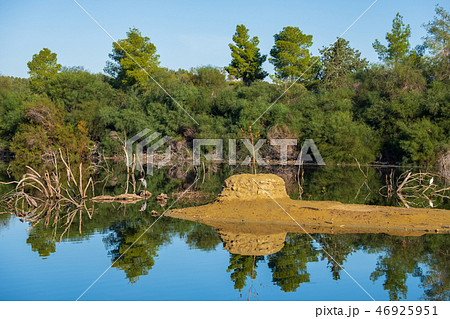 Athalassa Lake Cyprus with beautiful reflections 46925951