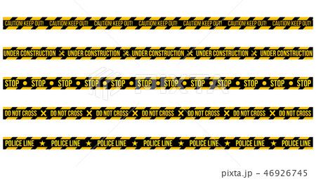 vector set of caution tapes on whit e background vector set of caution tapes on whit e background 46926745