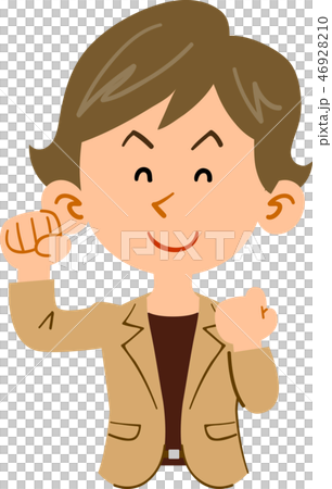 Active woman short hair business Active woman short hair business 46928210